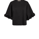 Rosette t-paita ruusuyksityiskohdilla, Black