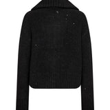 Welma Hulda Knit Zip neuletakki, Black
