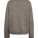 Welma Glam neule v-kaula-aukolla, Dark Grey Melange