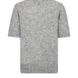 Mape lyhythihainen neule o-kaula-aukolla, Grey Melange