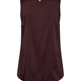 Astrid v-neck silkkitoppi, Fudge