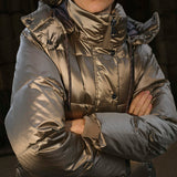 Jilly Metallic untuvatakki, Brindle