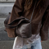Laurine shopper nahkalaukku, Espresso Brown