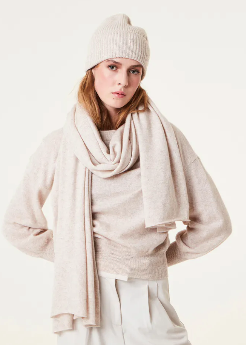 Davida iso cashmerehuivi, light beige