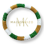 MAISON KIZO - Nepali Green, Gold, White Bracelet B170