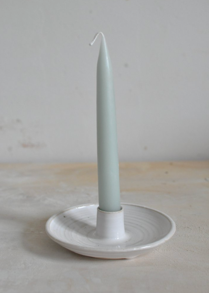 Tuias - Kynttiläpidike lautasmalli kruunukynttilälle, valkoinen