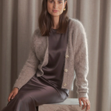 Original Story Tianna midi satiinihame, dark chocolate