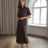 Karlie lyhythih cashmere neule, dark chocolate