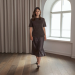 Karlie lyhythih cashmere neule, dark chocolate