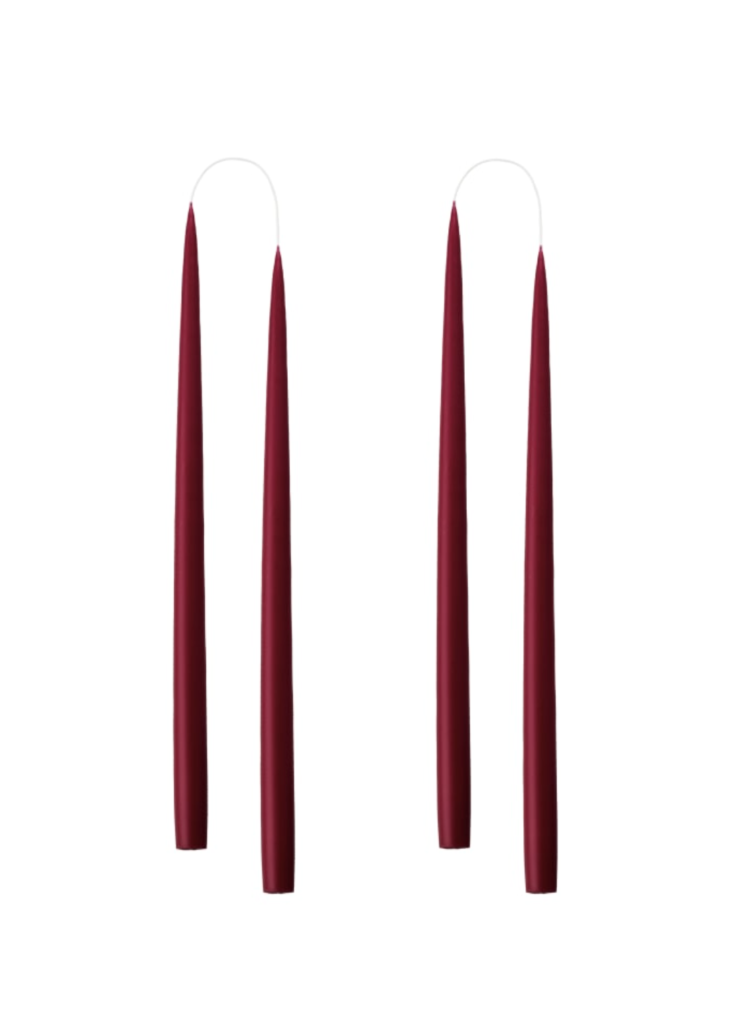 Kruunukynttilä pitkä 35cm, light bordeaux