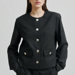 Wake lyhyt bleiseri, dark grey melange