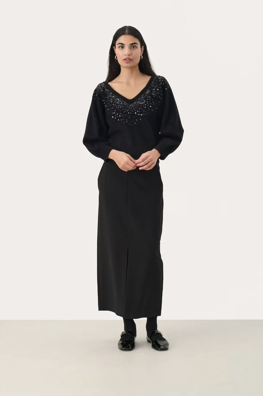 Malan neule, black