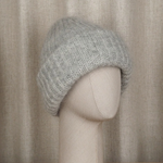 Mai muhkea kid mohair beanie, light grey mel