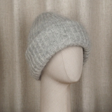 Mai muhkea kid mohair beanie, light grey mel