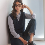 Cami kauluspaita luomupuuvillaa, dark navy