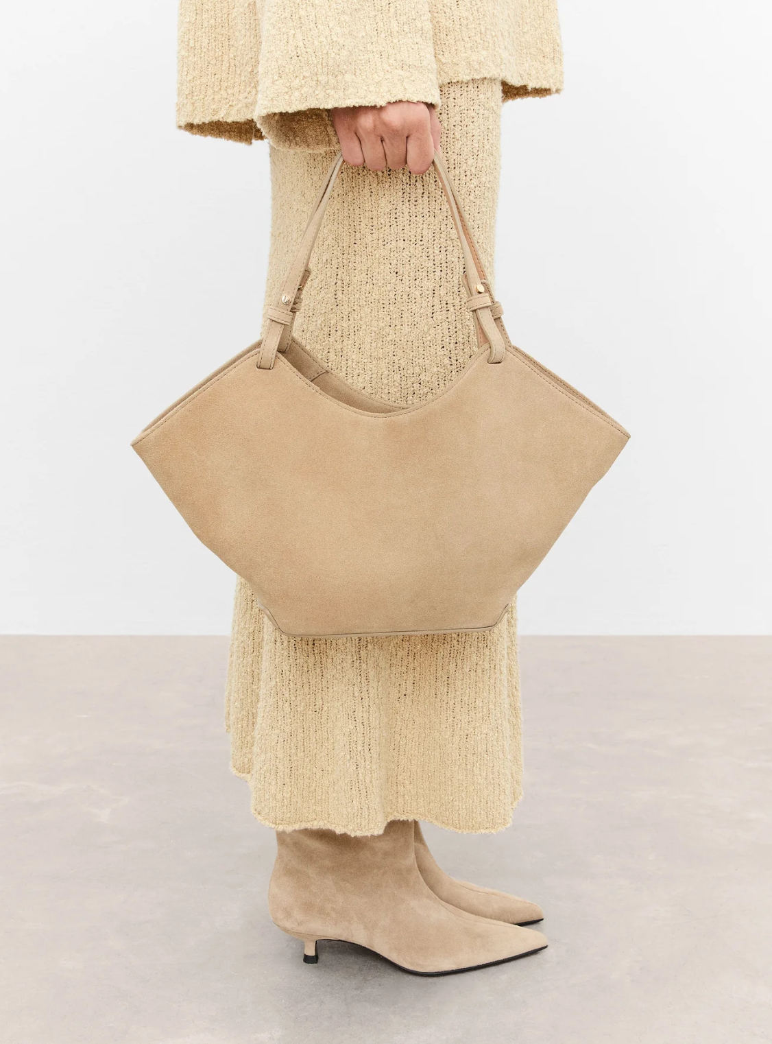 Flattered - Dilba Mini Tote Bag Suede Sand