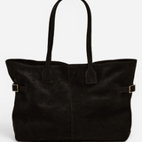 Flattered - Lesley tote bag, suede black