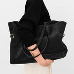 Flattered - Lesley tote bag, suede black
