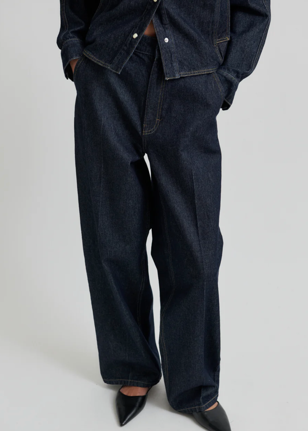 Columbus New Denim Trousers, dark blue denim