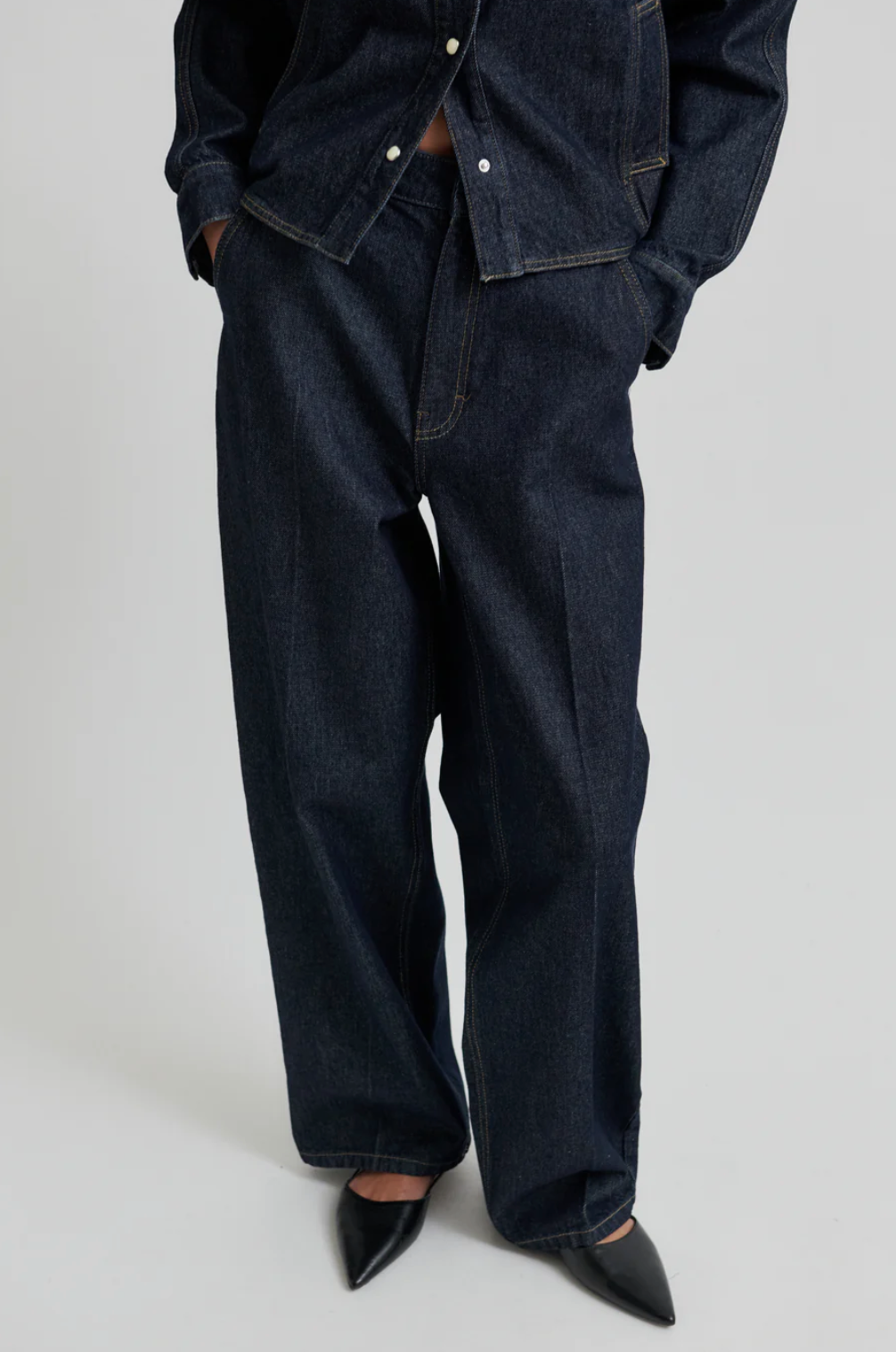 Columbus New Denim Trousers, dark blue denim