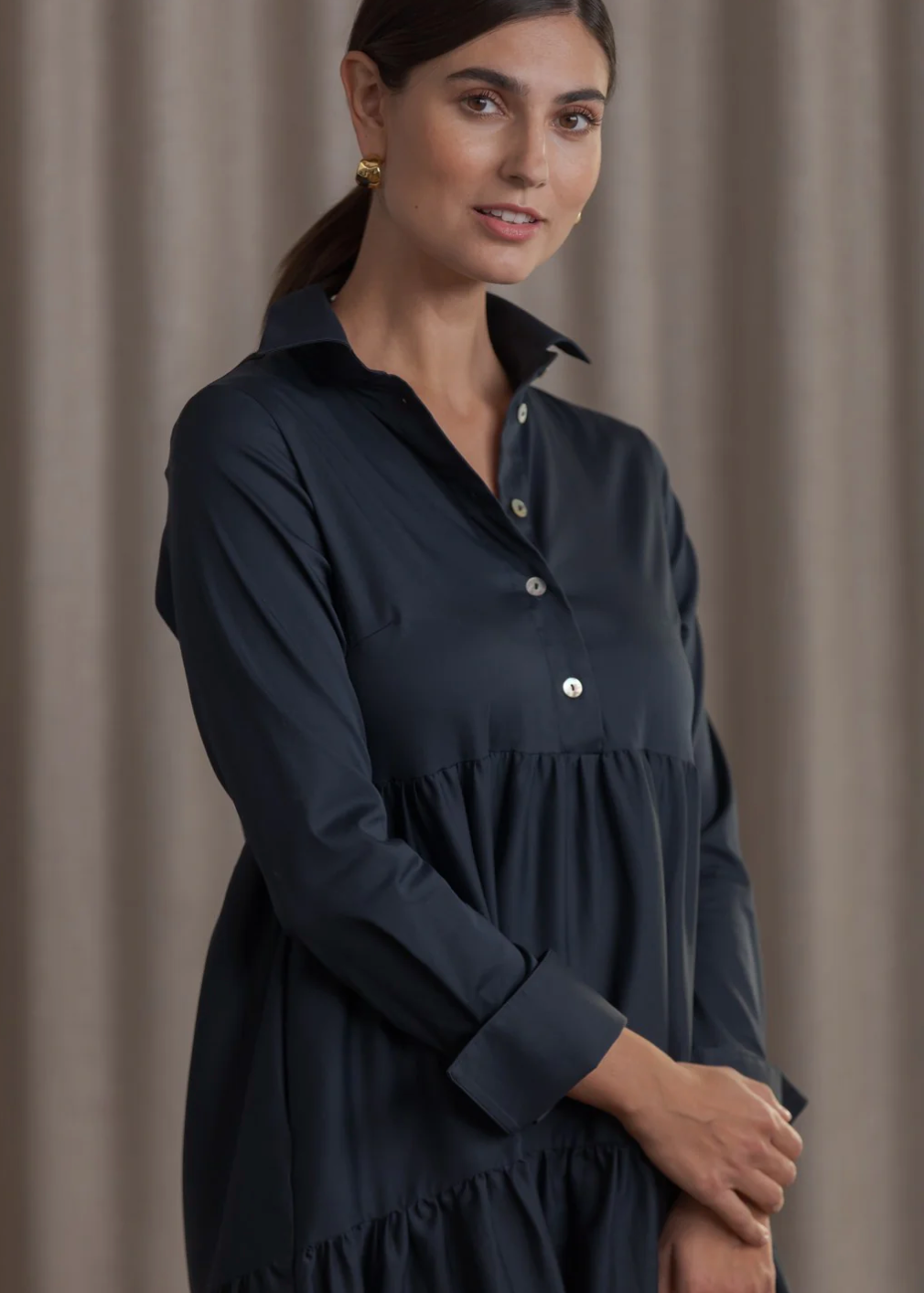 Clarette pitkähihainen mekko, dark navy