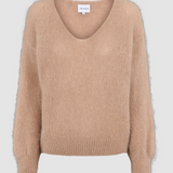 Milana alpakkaneule, medium brown