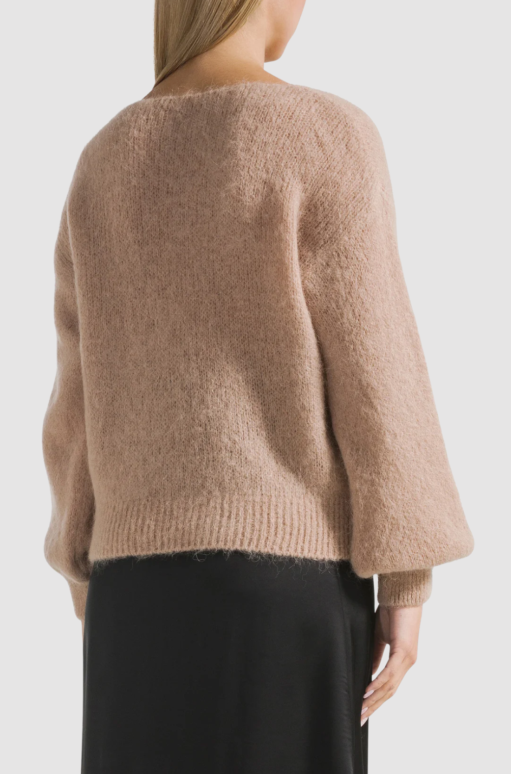 Milana alpakkaneule, medium brown