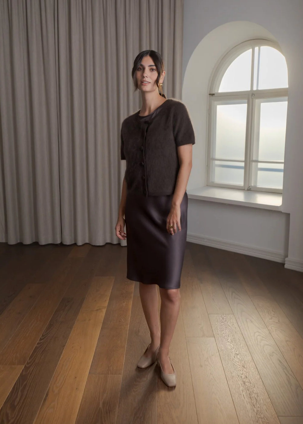 Karlia cashmere neuletakki, dark chocolate
