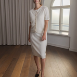 Karlia cashmere neuletakki, cream