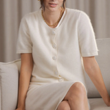 Karlia cashmere neuletakki, cream