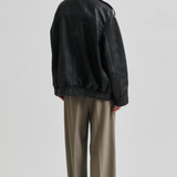 Auras Leather Jacket, black
