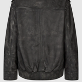 Auras Leather Jacket, black