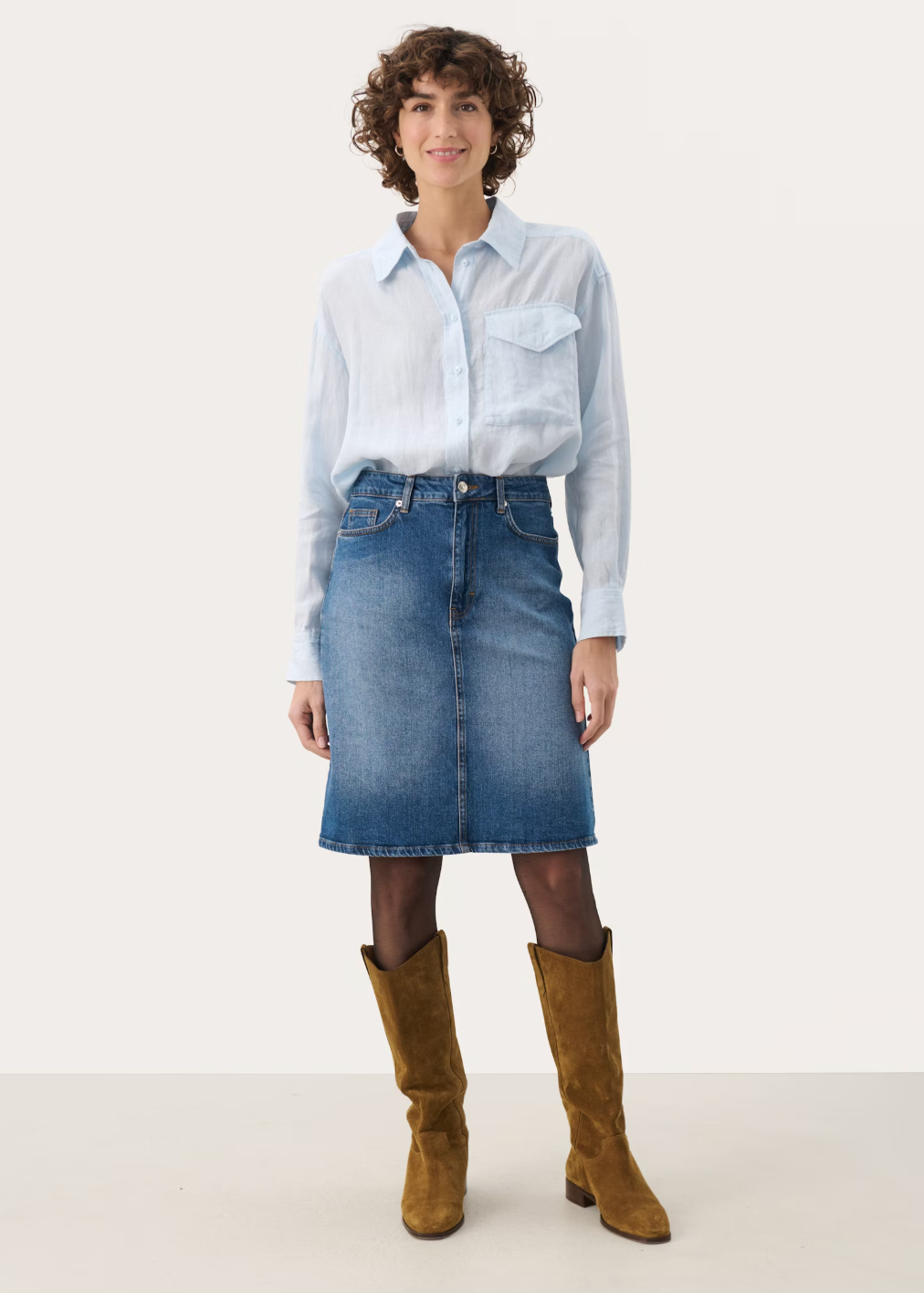 Leja farkkuhame, medium blue denim