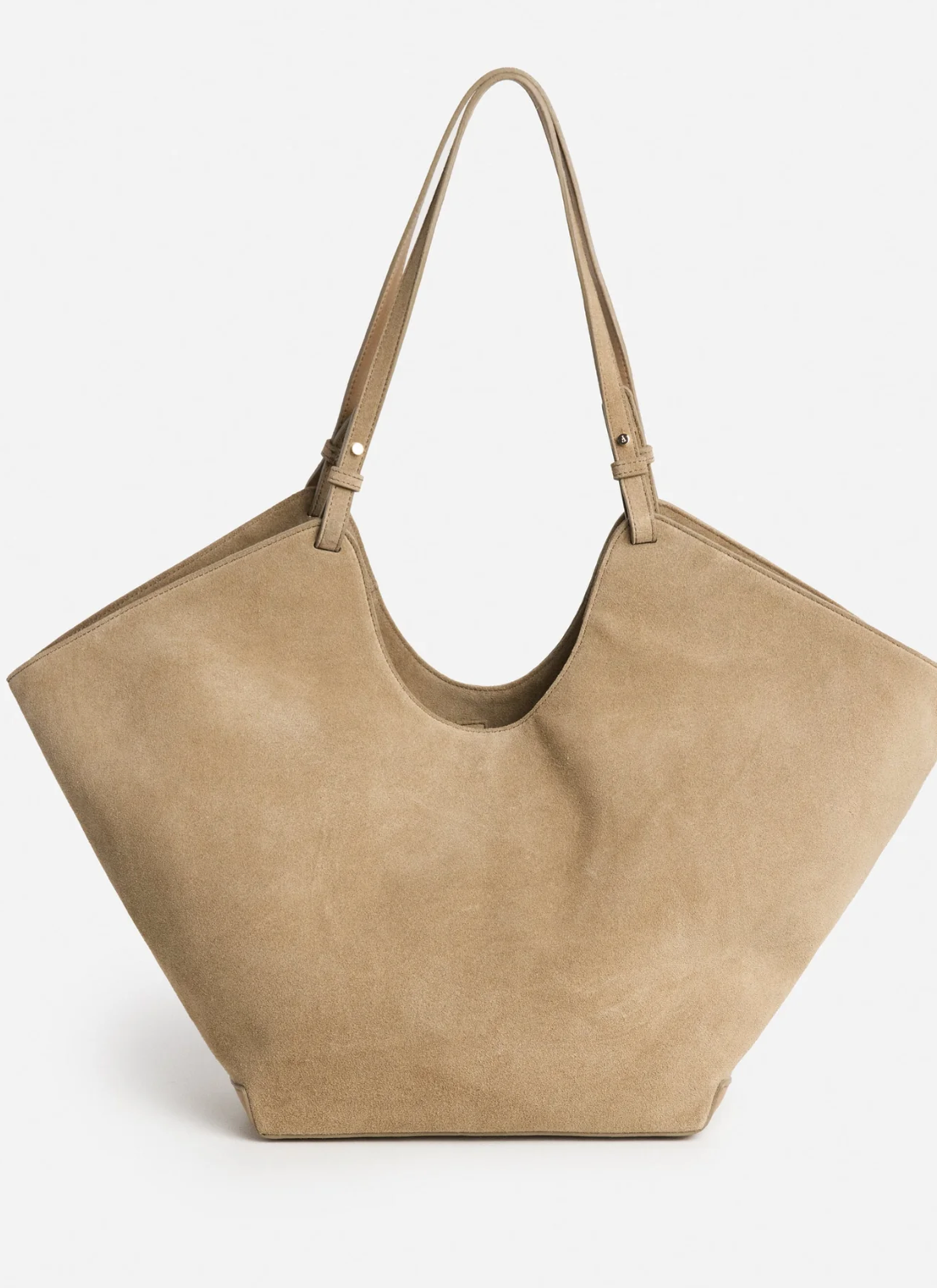 Dahlia tote bag, suede sand