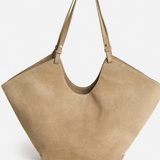 Dahlia tote bag, suede sand