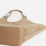 Dahlia tote bag, suede sand