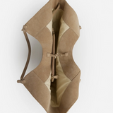 Dahlia tote bag, suede sand