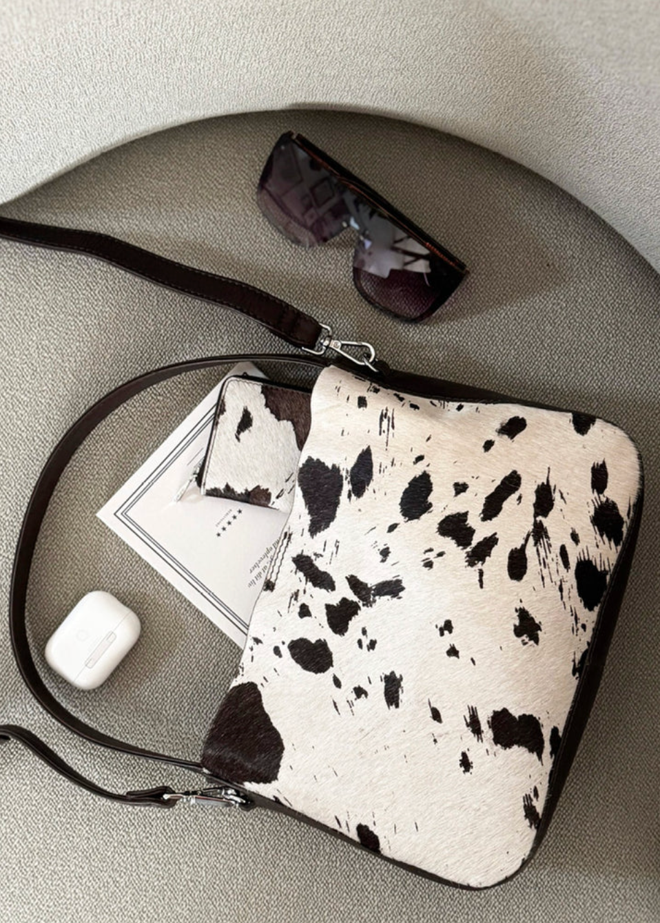 Esa Cross Bag, Cow Print