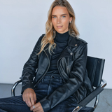 Mitchel Mol Leather Jacket, black