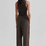 Lino housut, Chocolate Brown