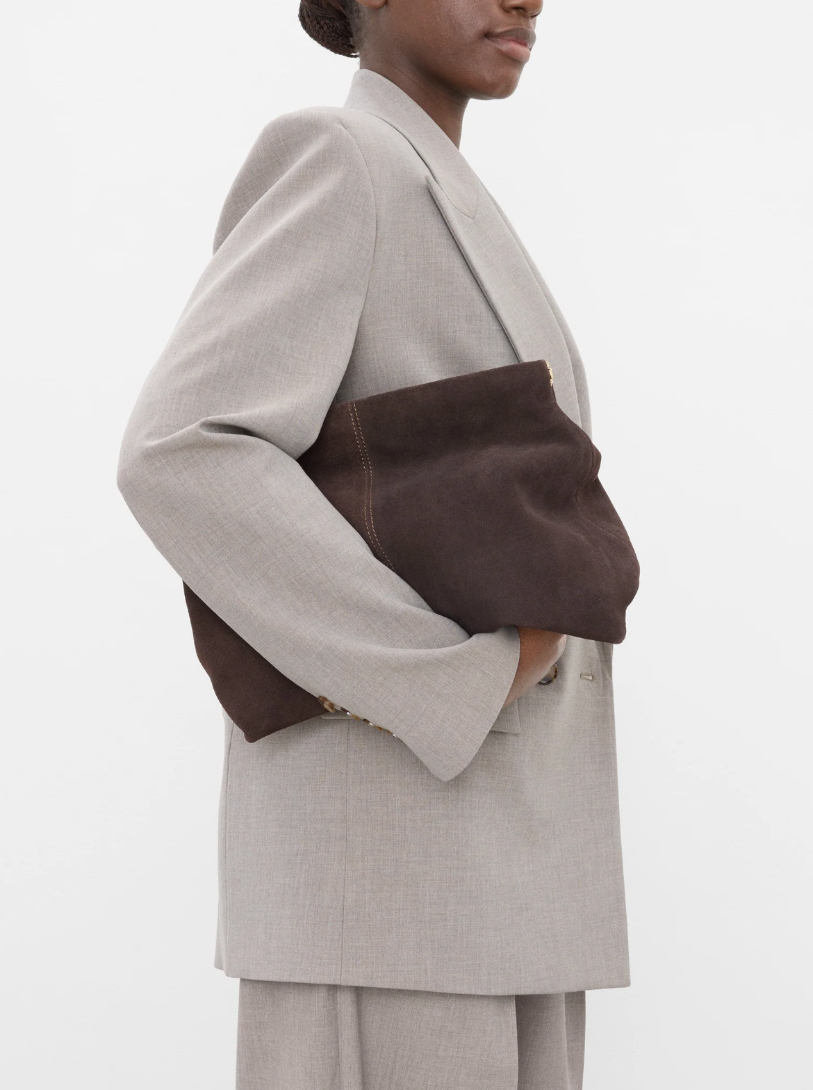 Clay Clutch mokkanahkaa, chocolate