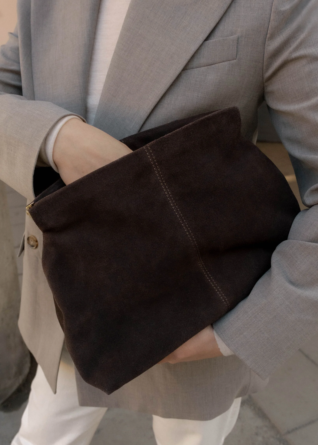 Clay Clutch mokkanahkaa, chocolate