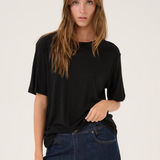 Lisa t-paita pellavaa, Black