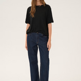Lisa t-paita pellavaa, Black