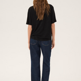 Lisa t-paita pellavaa, Black