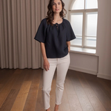 Leveähihainen pellavapaita, Dark Navy