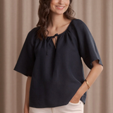 Leveähihainen pellavapaita, Dark Navy