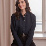 Pellavakauluspaita, Dark Navy