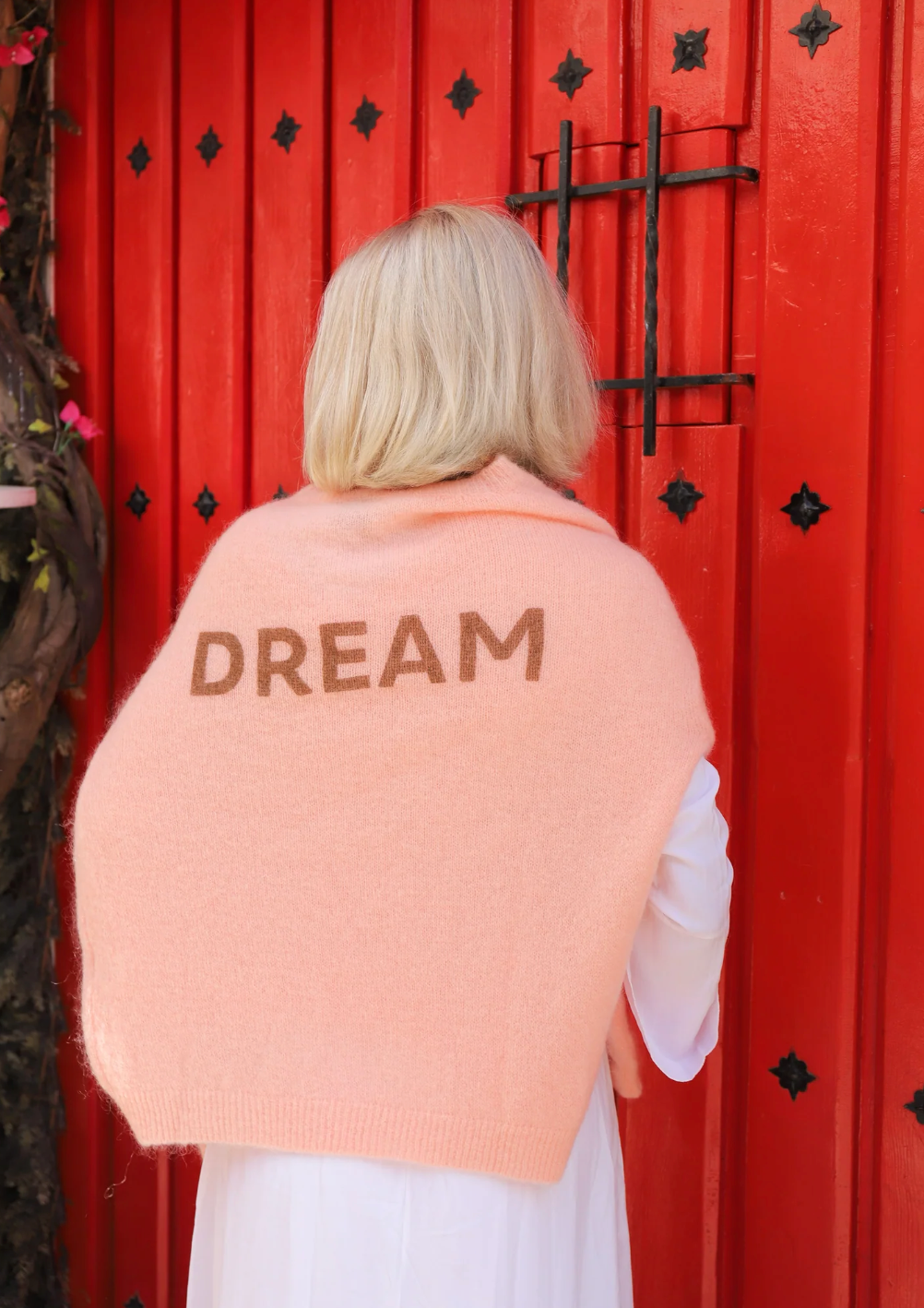 Silja mohairneule DREAM, Peach/Medium Brown