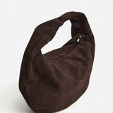 Flattered - Alva shoulder bag, suede chocolade